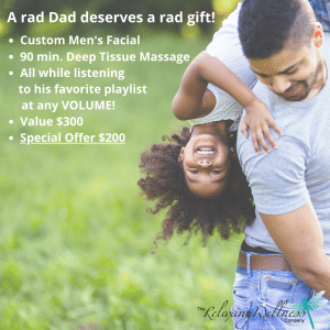 medi spa for men Calgary happy father playing with daughter